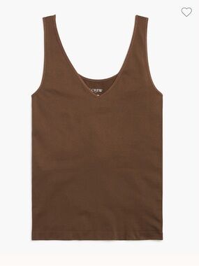 NWOT J. Crew Reversible Layering Tank Top - Size Medium Warm Brown